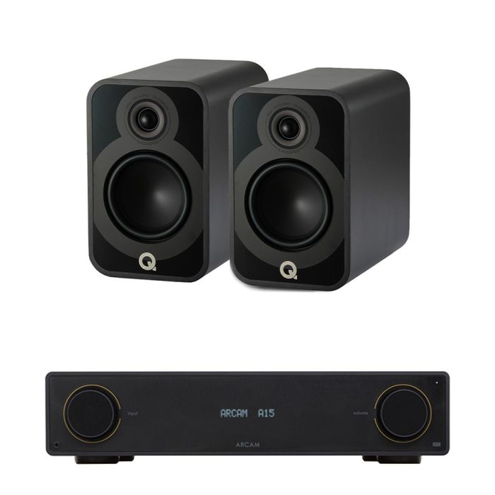 Arcam Radia A15 Integrated Amplifier with Q Acoustics 5020 Bookshelf Speakers main product photo
