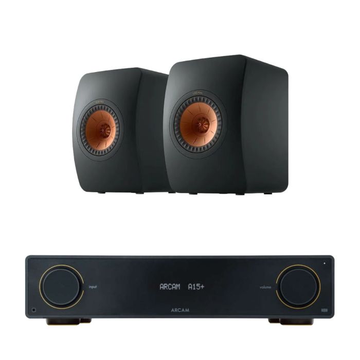 Arcam A15+ Integrated Amplifier with KEF LS50 Meta Bookshelf Speakers main product photo
