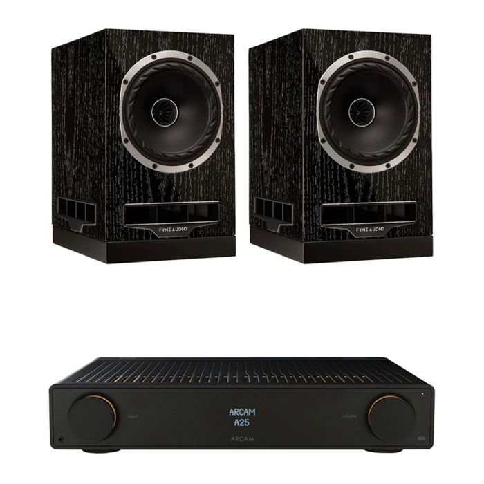 Arcam Radia A25 Integrated Amplifier with Fyne Audio F500S Bookshelf Speakers main product photo