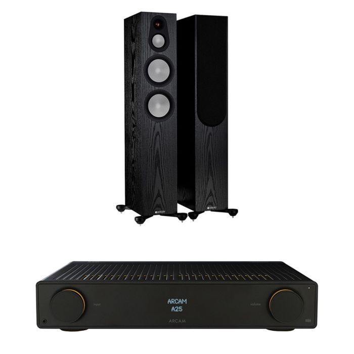 Arcam Radia A25 Integrated Amplifier with Monitor Audio Silver 300 7G Speakers main product photo