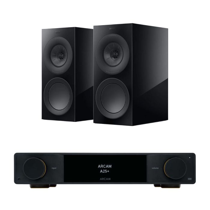 Arcam A25+ Integrated Amplifier with KEF R3 Meta Bookshelf Speakers main product photo