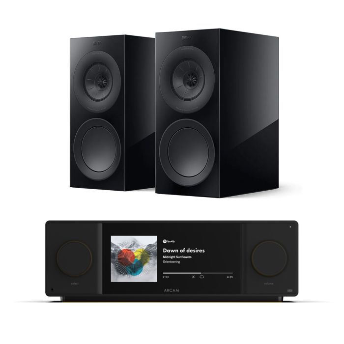 Arcam Radia SA45 Streaming Amplifier with KEF R3 Meta Bookshelf Speakers main product photo
