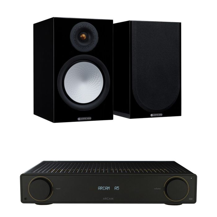 Arcam Radia A5 Integrated Amplifier with Monitor Audio Silver 100 7G Speakers main product photo