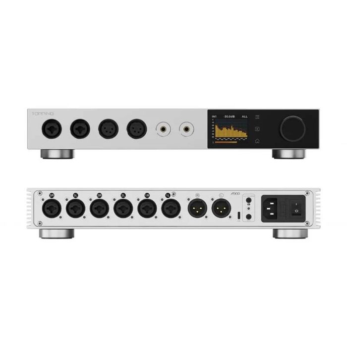 Topping A900D Ultra Flagship Headphone Amplifier - Silver main product photo