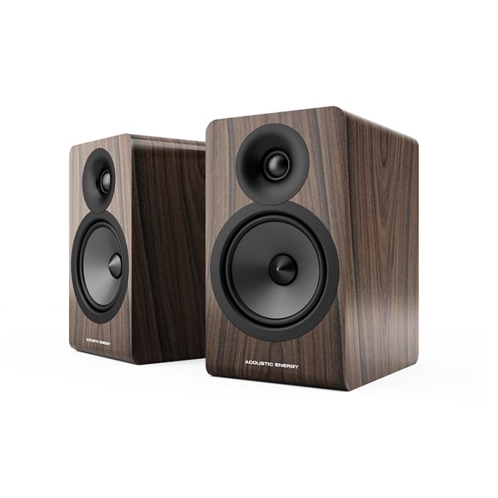 Acoustic Energy AE100² Bookshelf Speakers - Walnut main product photo