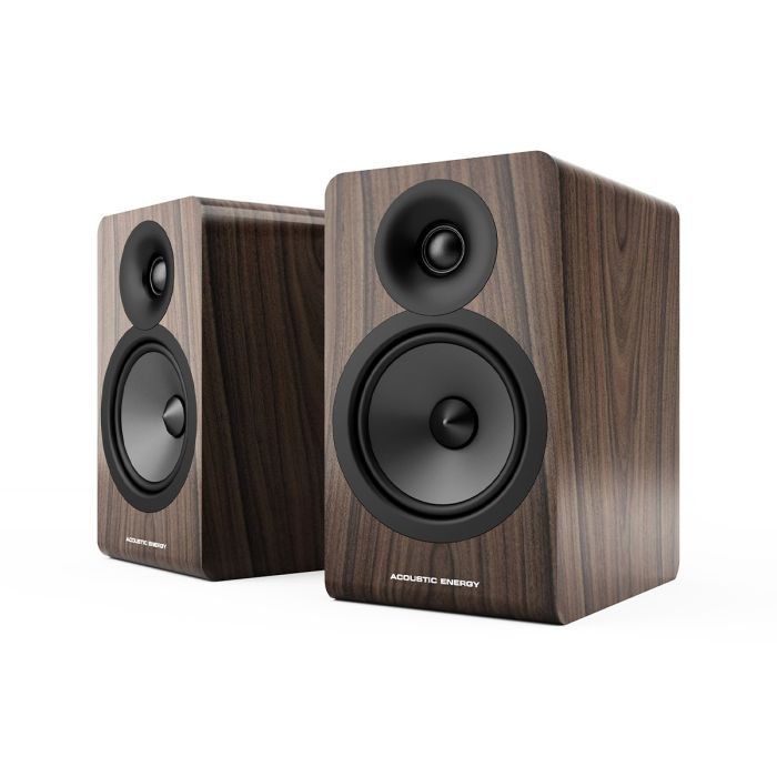Acoustic Energy AE100² Bookshelf Speakers - Walnut main product photo