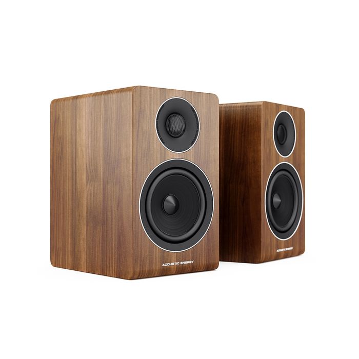 Acoustic Energy AE300 Bookshelf Speakers - Walnut main product photo