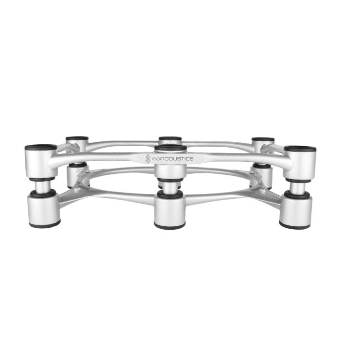 IsoAcoustics Aperta 300 Isolation Speaker Stand (Single) - Silver main product photo