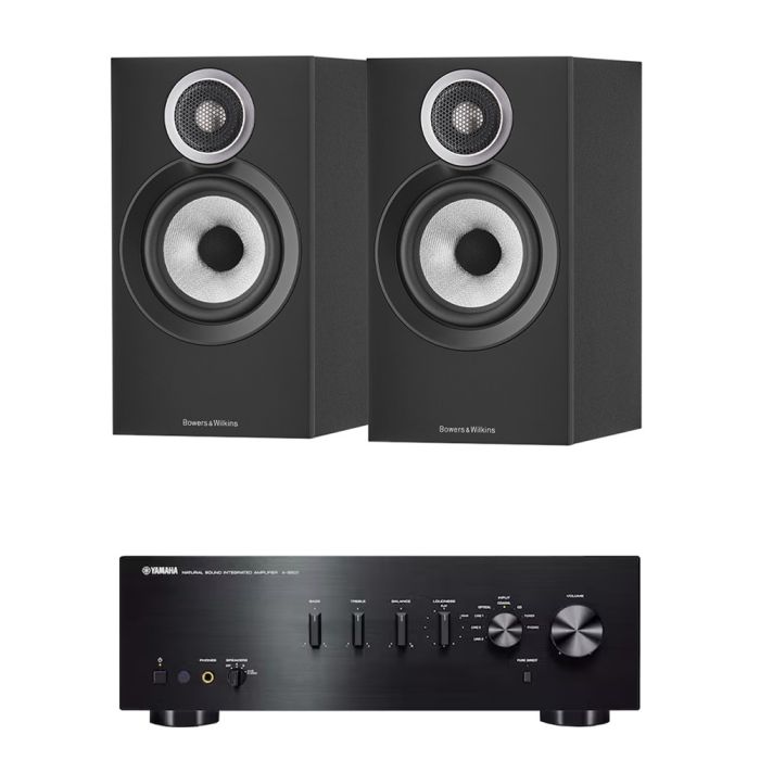 Yamaha A-S501 Integrated Amplifier with Bowers & Wilkins 607 S3 Standmount Speakers main product photo