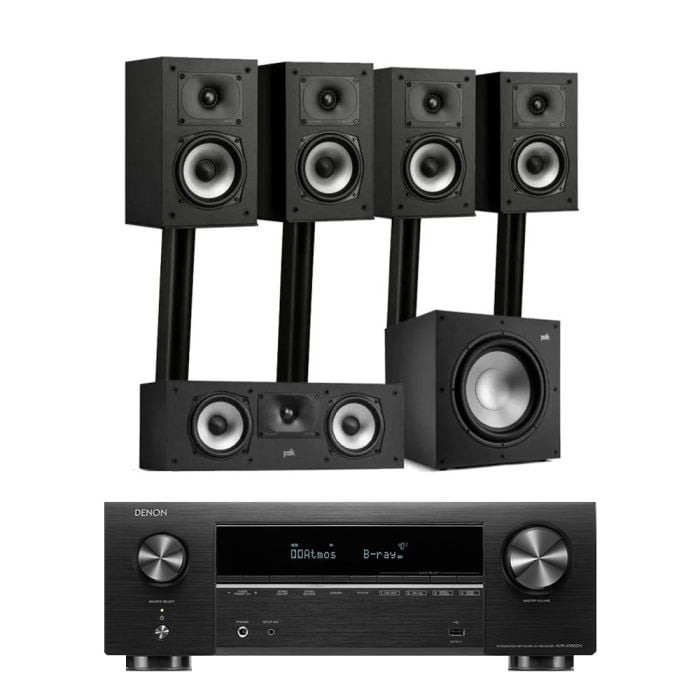 Denon AVR-X1800H AV Receiver with Polk Audio Monitor XT15AV 5.1 Cinema Pack main product photo