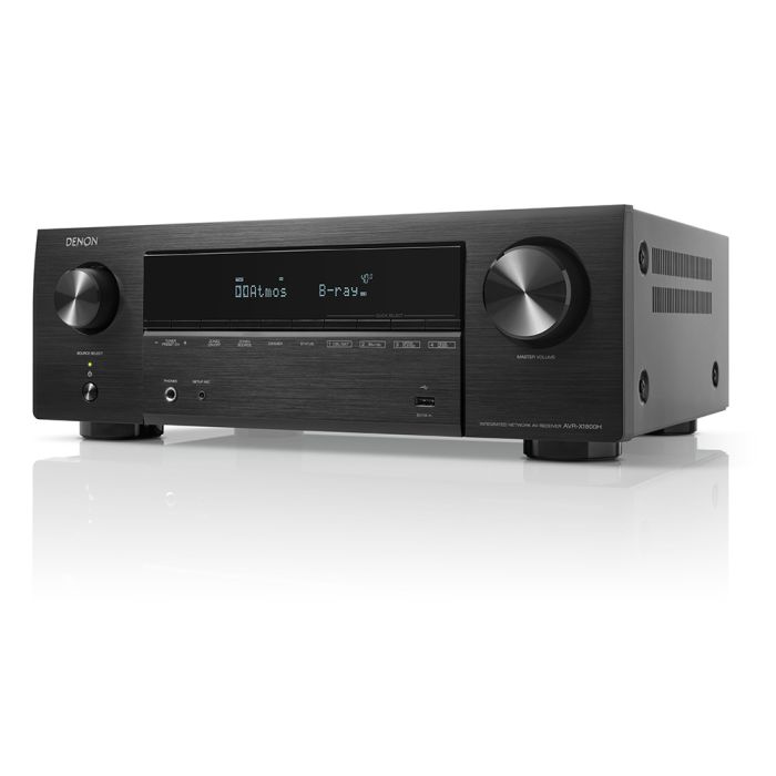 Nearly New - Denon AVR-X1800H 7.2 Ch. 175W 8K AV Receiver with HEOS Built-in - Black main product photo
