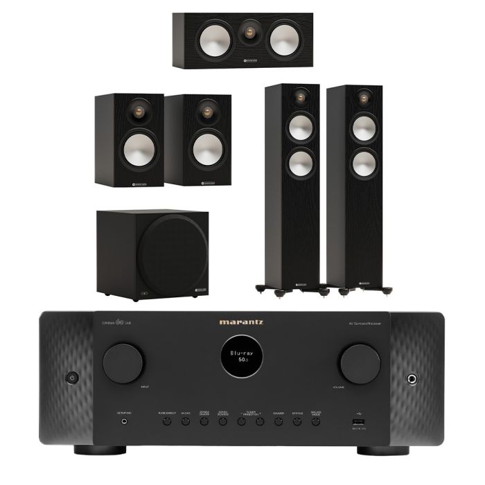 Marantz CINEMA 60 DAB 7.2 Channel AV Receiver with Monitor Audio Bronze 300 7G 5.1 Speaker Package main product photo