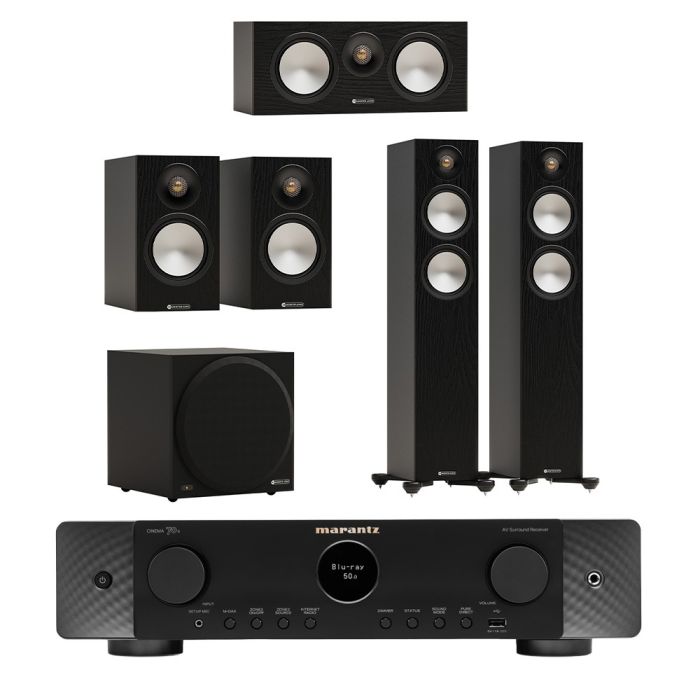 Marantz CINEMA 70s 7.2 Channel AV Receiver with Monitor Audio Bronze 300 7G 5.1 Speaker Package main product photo