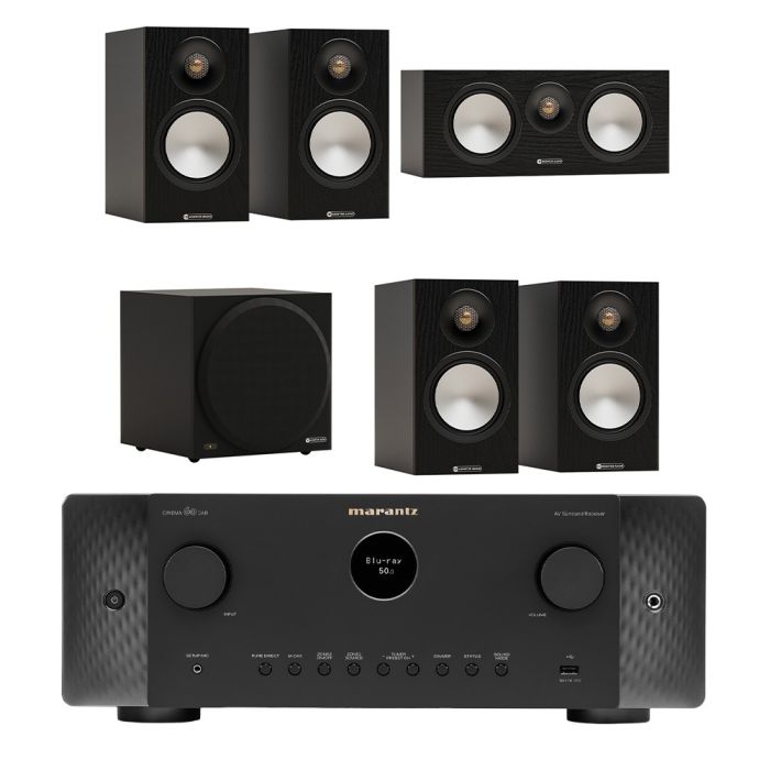 Marantz CINEMA 60 DAB 7.2 Channel AV Receiver with Monitor Audio Bronze 50 7G 5.1 Speaker Package main product photo