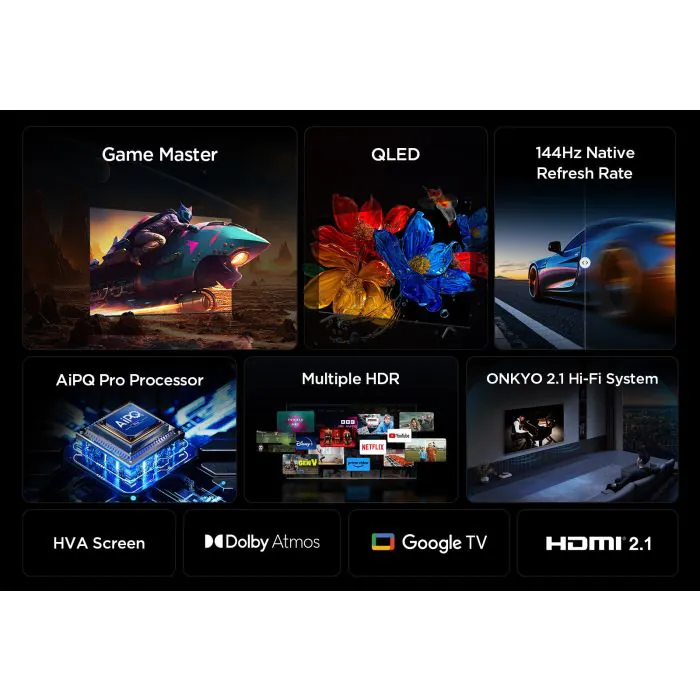 TCL 65T8C 65" 4K QLED Smart TV (2025)