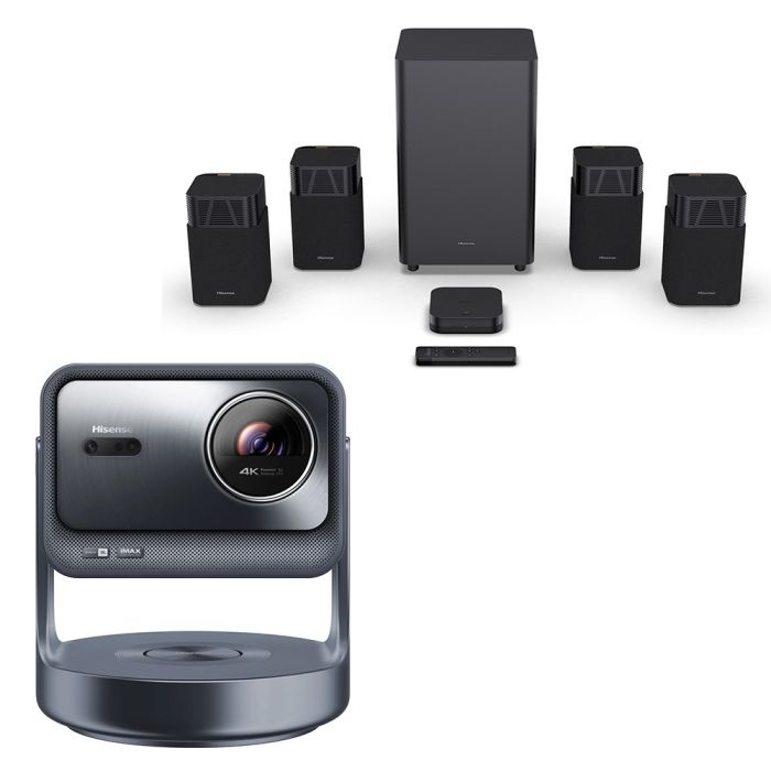 Hisense C2TUK-Ultra Smart Mini Projector with Hisense HT Saturn Dolby Atmos / DTS:X Wireless Home Cinema Speaker System main product photo