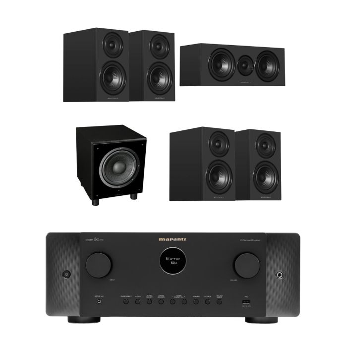 Marantz CINEMA 60 DAB 7.2 Channel AV Receiver with Wharfedale Diamond 12.1i 5.1 Speaker Package main product photo