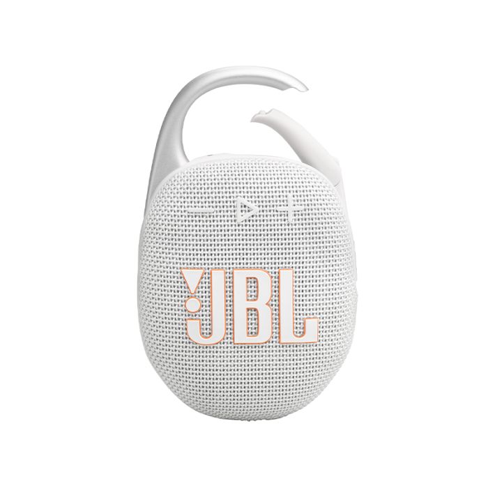 JBL Clip 5 Portable Waterproof Speaker - White main product photo