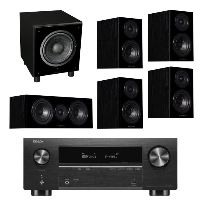 Denon AVC-X3800H 9.4 Ch. 180W 8K AV Receiver with Wharfedale Diamond 12.1 5.1 Speaker Package main product photo