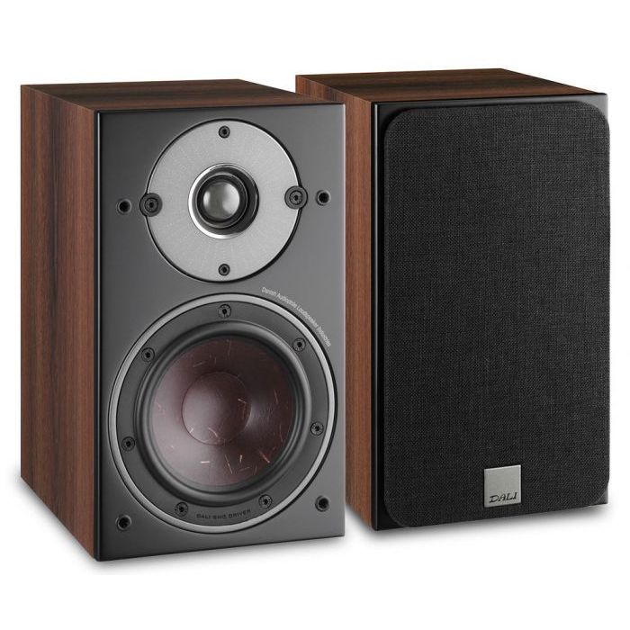 Dali OBERON 1 Bookshelf Speakers - Dark Walnut (Vinyl) main product photo