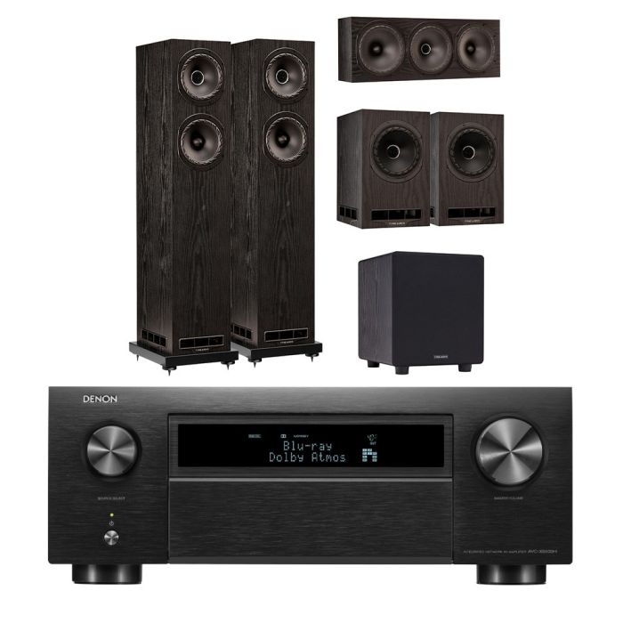 Denon AVC-X6800H 11.4 Ch. 205W 8K AV Receiver with Fyne Audio F501e 5.1 Speaker Package main product photo