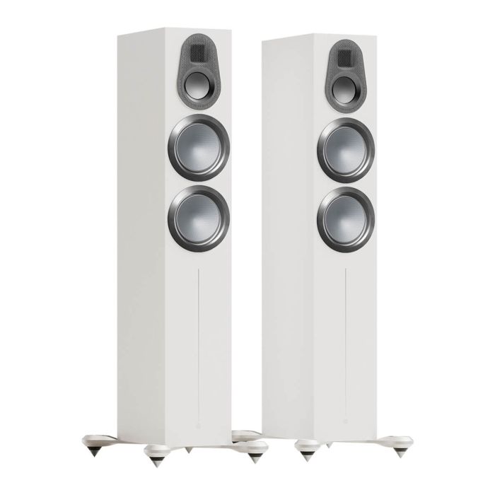 Monitor Audio Gold 300 6G Floorstanding Speakers - White main product photo