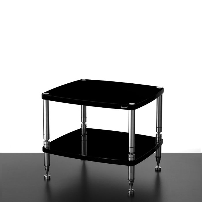 Solidsteel Hyperspike HF High-End 2-Shelf Audio Rack - Gloss Black main product photo