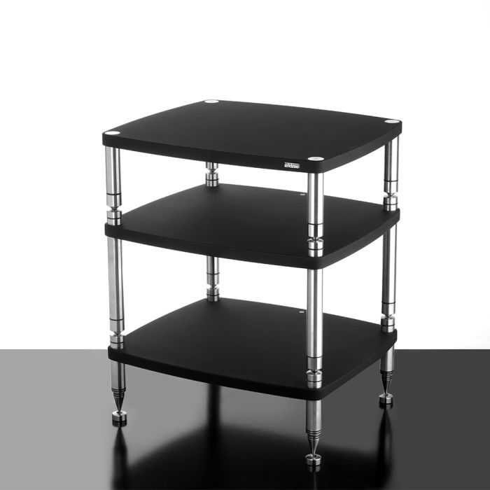 Solidsteel Hyperspike HF High-End 3-Shelf Audio Rack - Flat Black main product photo
