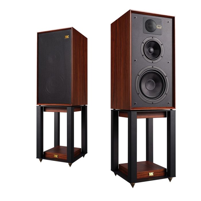 Wharfedale Linton Heritage Standmount Speakers with Matching Stands - Mahogany main product photo