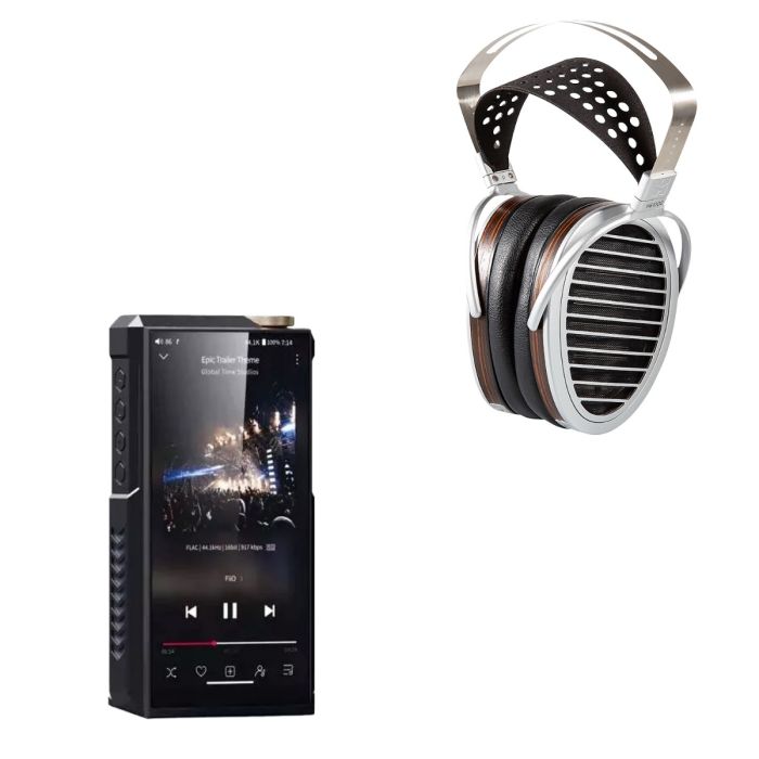 FiiO M27 Digital Audio Player with HifiMan HE1000se Planar Headphones main product photo