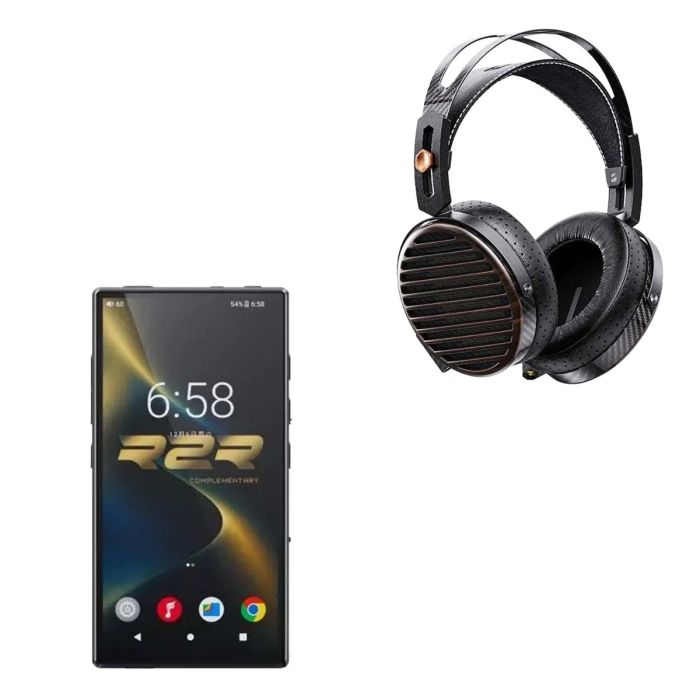FiiO M33 R2R Digital Audio Player with FiiO FT7 Over-Ear Wired Open-back Planar Headphones main product photo