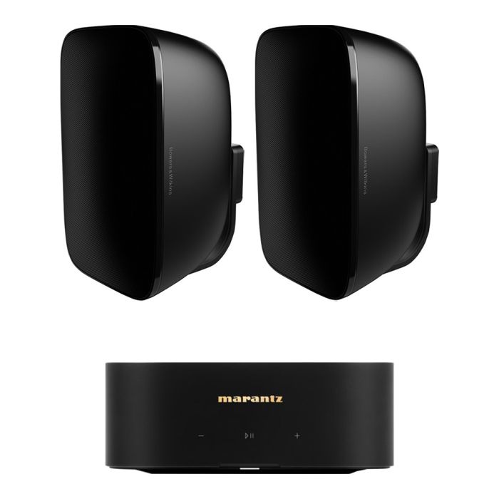 Marantz MODEL M1 2.1 Channel Streaming Amplifier with Bowers & Wilkins AM-1 Outdoor Speakers main product photo