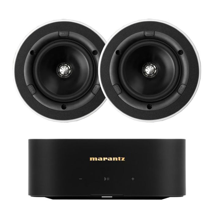 Marantz MODEL M1 2.1 Channel Streaming Amplifier with KEF Ci130QR Round In-Wall/Ceiling Speakers main product photo