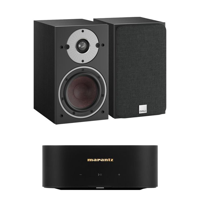 Marantz MODEL M1 2.1 Channel Streaming Amplifier with Dali Oberon 1 Bookshelf Speakers main product photo