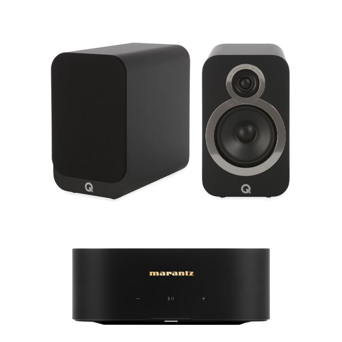 Marantz MODEL M1 2.1 Channel Streaming Amplifier with Q Acoustics 3020i Bookshelf Speakers main product photo
