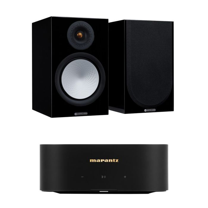 Marantz MODEL M1 2.1 Channel Streaming Amplifier with Monitor Audio Silver 100 7G Speakers main product photo