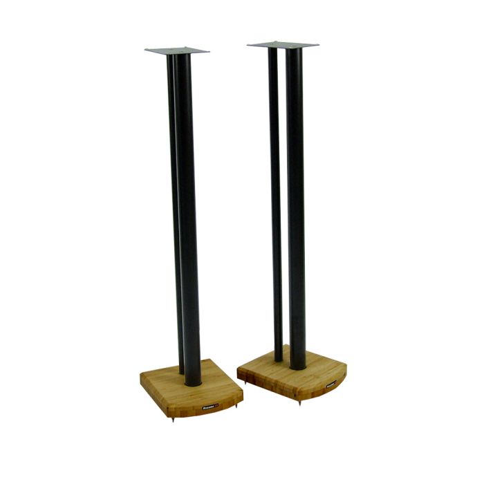 Atacama Moseco 10 (1015mm) Speaker Stands - Satin Black / Dark Bamboo main product photo