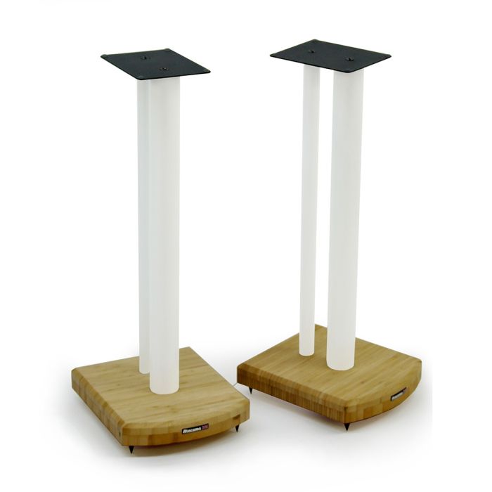 Atacama Moseco 6 (615mm) Speaker Stands - Diamond White / Natural Bamboo main product photo