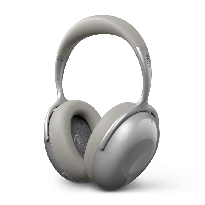 KEF Mu7 Noise Cancelling Wireless Headphones - Silver main product photo