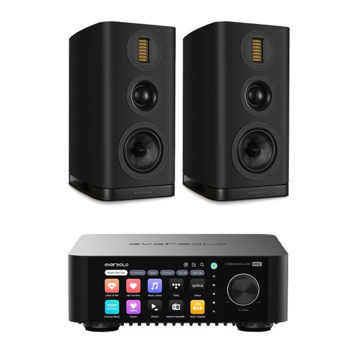 Eversolo Play Integrated Streaming Amplifier with Wharfedale Evo 5.2 Bookshelf Speakers main product photo