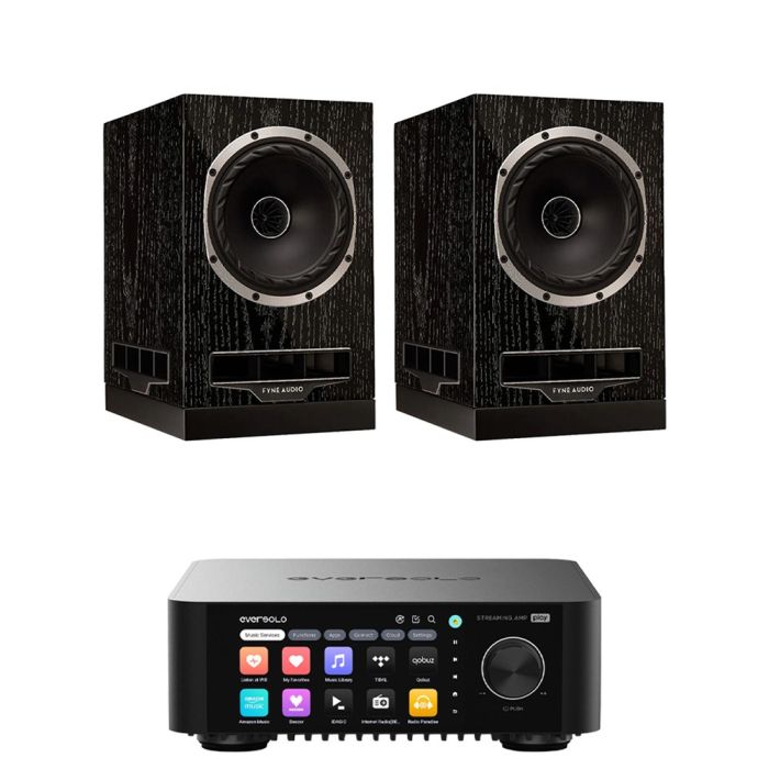 Eversolo Play Integrated Streaming Amplifier with Fyne Audio F500S Bookshelf Speakers main product photo