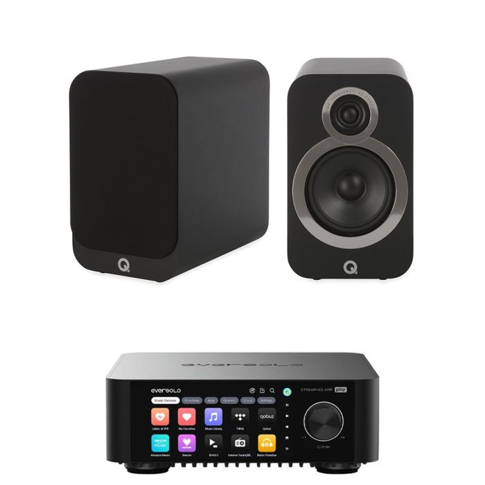 Eversolo Play Integrated Streaming Amplifier with Q Acoustics 3020i Bookshelf Speakers main product photo