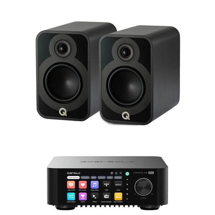 Eversolo Play Integrated Streaming Amplifier with Q Acoustics 5020 Bookshelf Speakers main product photo