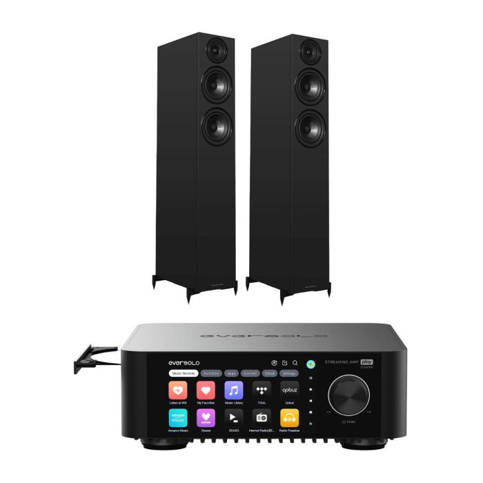 Eversolo Play CD Integrated Streaming Amplifier with Wharfedale Diamond 12.4i Floorstanding Speakers main product photo