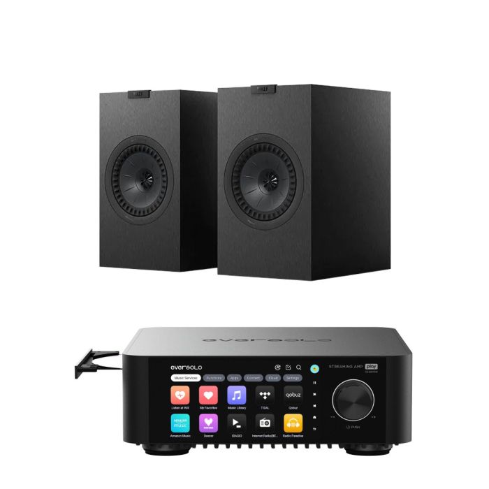 Eversolo Play CD Integrated Streaming Amplifier with KEF Q3 META Bookshelf Speakers main product photo
