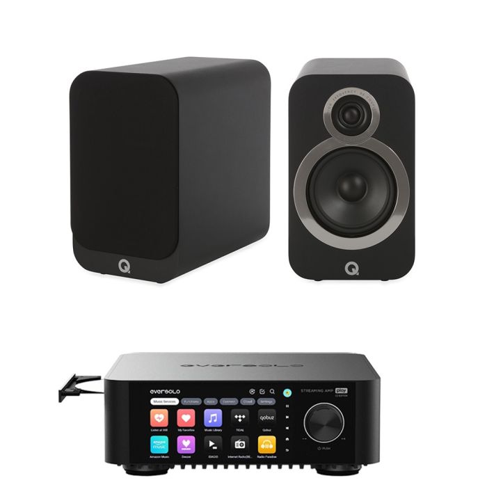 Eversolo Play CD Integrated Streaming Amplifier with Q Acoustics 3020i Bookshelf Speakers main product photo