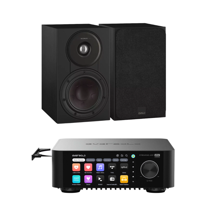 Eversolo Play CD Integrated Streaming Amplifier with Dali SONIK 1 Bookshelf Speakers main product photo