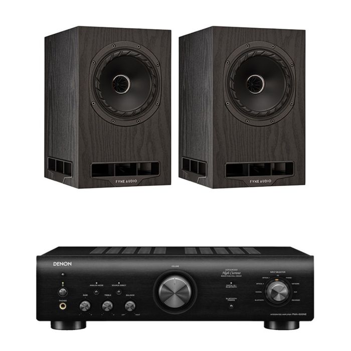 Denon PMA-600NE Integrated Amplifier with Fyne Audio F5e Bookshelf Speakers main product photo