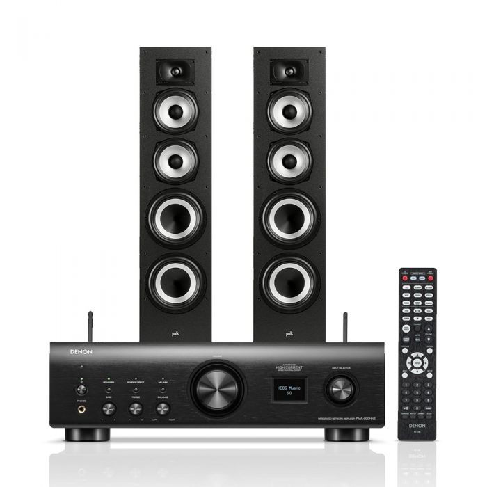 Denon PMA-900HNE Integrated Network Amplifier with Polk Monitor XT70  Floor-Standing Loudspeakers