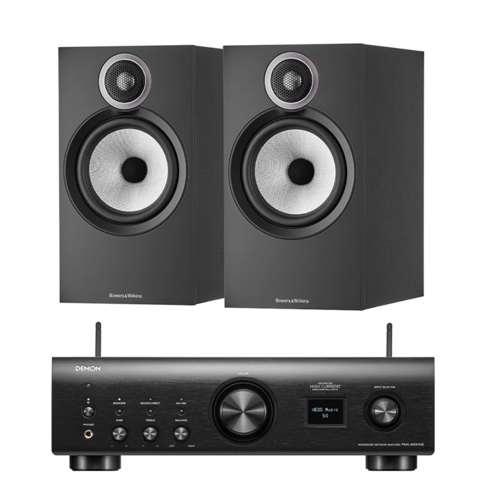 Denon PMA-900HNE Integrated Network Amplifier with Bowers & Wilkins 606 S3 Bookshelf Speakers main product photo